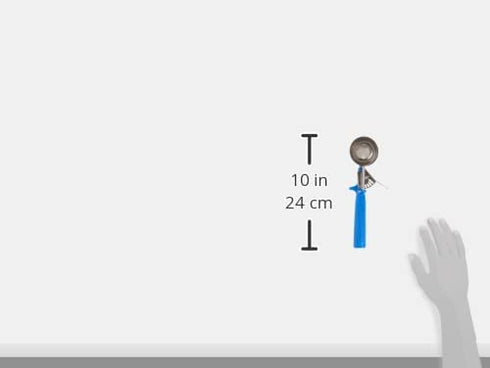 Winco ICOP-16 Ice Cream Disher with Blue Handle, Size 16, Stainless Steel...
