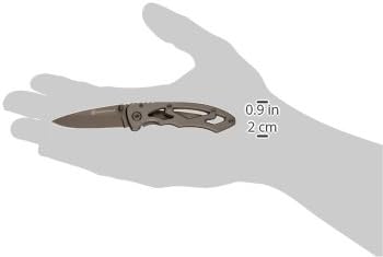 Smith & Wesson CK400 5.4in High Carbon S.S. Folding Knife with a 2.2in Drop Point Blade and Stainless Steel Handle for Outdoor, Tactical, Survival...