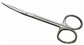 Iris Scissors - 4-Piece Instrument-Grade Stainless Steel Scissors Set - 2 Straight Iris Scissors (4.5 inches each) and 2 Curved Iris Scissors (4.5...