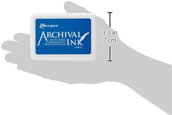 Ranger AIP31444 Ink Pad Cobalt Archival Dye Permanent Waterproof, 1 Count (Pack of 1), Multicolor...