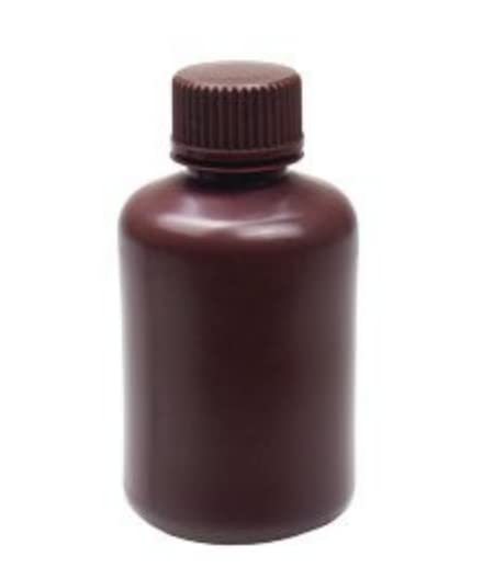 United Scientific™ 33426 | Laboratory Grade HDPE Narrow Mouth Amber Reagent Bottle | Designed for Laboratories, Classrooms, or Storage at Home | 1...