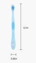 Individually Packaged Cute Toothbrush Set, Compact Head (Sky blue, 3 Count)...