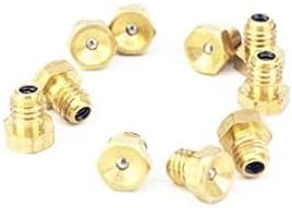 20Pcs Gold Metric Male Thread Flush Straight Grease Nipple Fitting for Machine Tool Accessory greaseing Fittings(M6x1mm),Pipe Fittings,Tools and H...