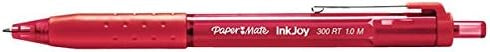 PaperMate InkJoy 300 RT Retractable Ball Pen with 1.0 mm Medium Tip - Red, Box of 12...