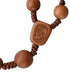 Sine Cera Light Jujube Wood 5 Decade Catholic Rosary, Double-sided Laser Engraved Centerpiece, Smooth 8/10mm Beads...