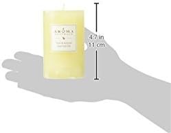 Aroma Naturals Orange, Clove and Cinnamon Essential Oil Scented Pillar Candle, Peace Pearl, 2.5 inch x 4 inch...