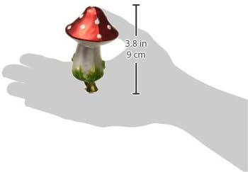 Kurt Adler 2-Piece Glass Clip-On Mushroom Ornament Set, 4-Inch,Christmas...