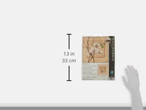 Dimensions 'Oriental Orchids' Counted Cross Stitch Kit, 14 Count Beige Aida, 12" x 12"...