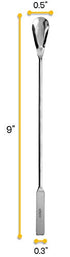 Eisco Labs - Laboratory Spoon, 9" - Stainless Steel Spatula Spoon for Science Experimentation, Spoon for Mixing Lab Ingredients, Polished - One 0....