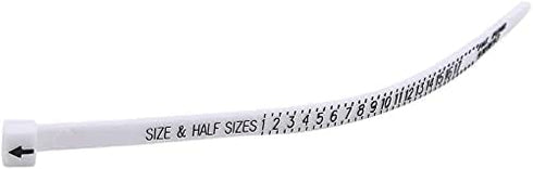 1Pc White Finger Measuring Belt Jewelry Measurement Plastic Unisex Ring Sizer Supplies,United States Attractive Design?Jewelry Sizers and Mandrels...