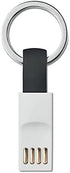 BoxWave Cable Compatible with Plantronics Explorer 55 - Micro USB Keychain Charger, Key Ring Micro USB Cable - Jet Black......