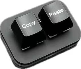 USB mini 2-key keyboard Copy and Paste, programmable macro keyboard, hot swappable mechanical keyboard, with 1.5 meter USB data cable (Black)...