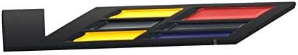 3x Black V Car Body Trunk Lid Sticker Badge Emblem Compatible For ATS CTS SRX XTS (Black/Yellow/Red)...