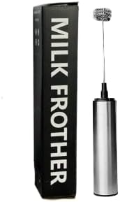 Electric Milk Frother Handheld, Stainless Steel Electric Coffee Frother Battery Operated Whisk Beater Foam Maker High Speed Handheld Foam Maker Dr...