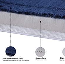 WPM WORLD PRODUCTS MART Memory Foam Bath Mat-Incredibly Soft and Absorbent Rug, Cozy Velvet Non-Slip Mats Use for Kitchen or Bathroom (17 Inch x 2...