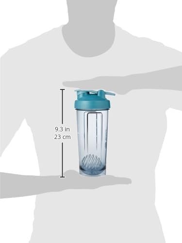 BlenderBottle Shaker Bottle Pro Series Perfect for Protein Shakes and Pre Workout, 28-Ounce, Cerulean Blue...