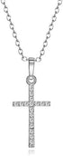 Classic Cross Pendant Chain Necklace Bling Rhinestone Crystal Cross Pendant Necklace for Woman Men Party Gifts Jewelry...