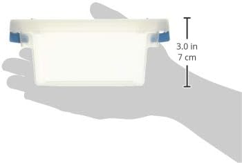STERILITE Mini Clip Box Clear Base & Lid Aquarium Blue Latches...