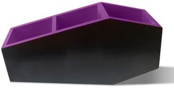Purple Coffin Makeup Brush Holder |3-Compartment Vanity Organizer and Desk Storage for Lipstick & Eyeshadow Pen| Skincare Cosmetic Display Cases f...