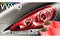 VViViD Red Gloss Vinyl Headlight Foglight Transparent Wet Tint Wrap Self-Adhesive 12 Inches x 24 Inches 2-Roll Pack...