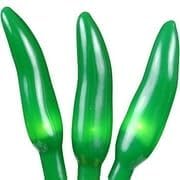 Novelty Lights 11FT Chili Pepper String Lights, 35 Lights Indoor/Outdoor Connectable Mini Light Set, Green...