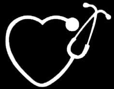 Heart Stethoscope Nurse Doctor Decal Vinyl Sticker|Cars Trucks Vans Walls Laptop| White |5.5 x 4.5 in|CCI1246...