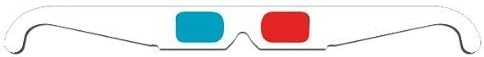 ZiYan- 50 Pairs - Flat- 3D Glasses Red and Cyan White Frame Anaglyph Cardboard...
