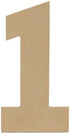 Woodpeckers Wooden Number 1 Cutouts 8" - Birch Wood - Jumbo Numbers for Wall Decor, Crafts, Parties & Home Decor - Pack of 1...