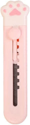 Pink Cute Girly Cat Paw Alloy Mini Portalble Utility Cutter Letter Envelope Razors and Blades Opener Mail School Office Supplies Shave and Hair Re...