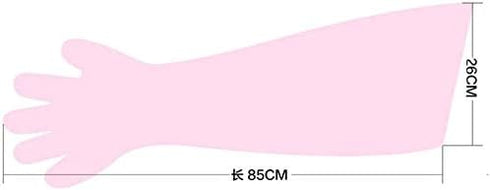 50Pcs Disposable Soft Plastic Film Gloves, Vet Gloves Palpation Sleeve Artificial Insemination Gloves 35.5inch Full Arm Gloves Livestock Gloves fo...