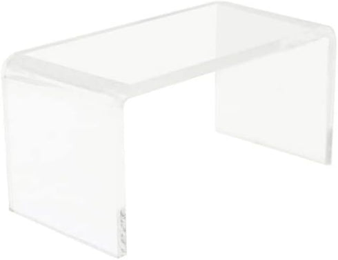 Miniature Desk Dollhouse Furniture Tea Coffee Table 1:12 Scale Miniature Clear Acrylic Table Modern Waterfall Minimalist Style Accessories Mini Re...