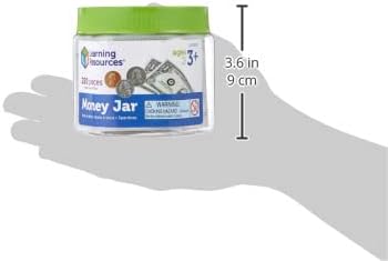 Learning Resources Money Jar, Play Money, Play Money for Kids, Counting, Bills and Coins, Homeschool, Math, Pretend Money, Ages 3+...