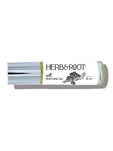 Oakmoss and Sandalwood Rollerball Cologne for Men, Women, Unisex, Green Earthy Aromatic Scent, Celt by Herb and Root, 10 ml...