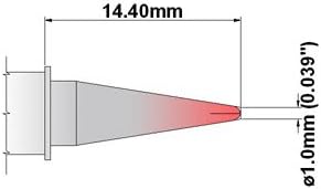 Thermaltronics S80CP010 Conical Sharp 1.0mm (0.04in) interchangeable for Metcal SSC-806P...