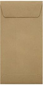 LUXPaper #7 Coin Envelopes | Peel & Press | 3 1/2" x 6 1/2" | Grocery Bag Brown | 70lb. Text | 50 Qty...