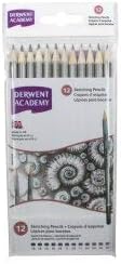 Derwent Academy Graphite Sketching Pencils, Wallet, 12 Count (2300412)...