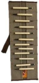 BT 18-504 Wood Working & Carving Tool Storage Organizer Tool Roll Dyed Heavy Weight Cotton Canvas 24 Pocket(Washed Olive Drab)...