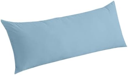 Comfort Beddings Body Pillow Cover Pillowcase 20 x 72 Zipper Closer 100% Organic Cotton 600 Thread Count Premium Light Blue Body Pillowcases Pillo...