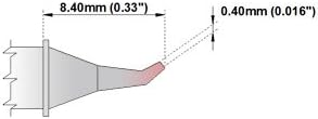 Thermaltronics H80-JS02 Bent Sharp 30deg 0.4mm (0.016in) interchangeable for Hakko T31-01JS02...