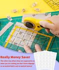 24Pcs White Non-Slip Silicone Grips for Quilt Templates, Non-Slip Adhesive Rings, Quilting Rulers Sewing Rulers, Non-Slip Ruler Grip Rings, Adhesi...