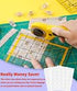 24Pcs White Non-Slip Silicone Grips for Quilt Templates, Non-Slip Adhesive Rings, Quilting Rulers Sewing Rulers, Non-Slip Ruler Grip Rings, Adhesi...
