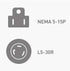 10 Gauge l5-30r to 5-15p, 20 Inch 10AWG Power Cord Plug Adapter 15Amp 5-15P Male to 30Amp L5-30R Female with Twist Lock...