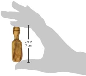 Naturally Med - Olive Wood Small Salt Scoop 2.5" total length...