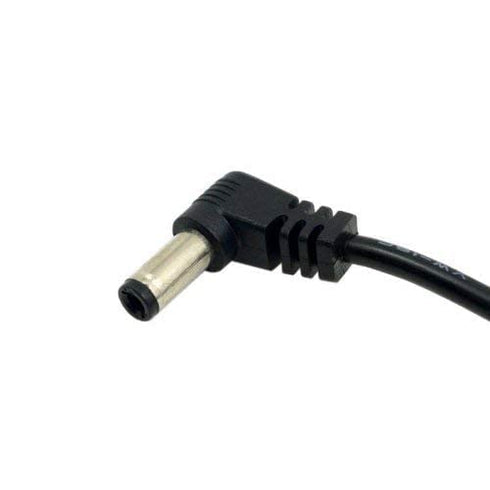 cablecc DC Power 5.5 x 2.1mm / 2.5mm Male to 5.5 2.1/2.5mm Male Plug Cable Right Angled 90 Degree 60cm 24AWG...