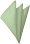 Solid Light Sage Green Color Hankerchief Pocket Square...