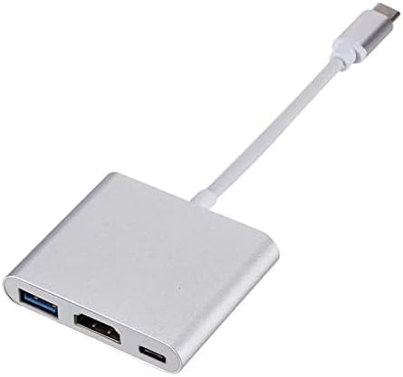 USB Type-c 3.0 to HDMI 4K Adapter, USB Hub to HDMI + USB 3.0 Standard + PD Charging Port 3 in 1 Adapter for iPad, Macbook Pro/Air, Dell, Galaxy, D...