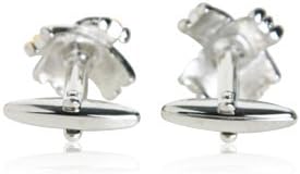 Elegant Two Tone Gold Silver X Cufflinks with Presentation Box...