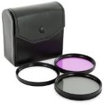 CowboyStudio 4 in1 Lens UV/FLD/CPL Filter Kit w/ Filter Pouch, 52mm, 4IN1 FILTER KIT......