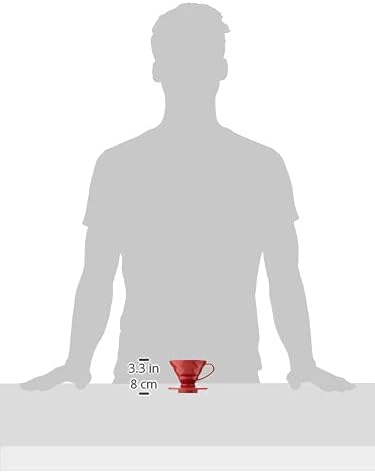 Hario V60 Plastic Coffee Dripper, Size 01, Red...