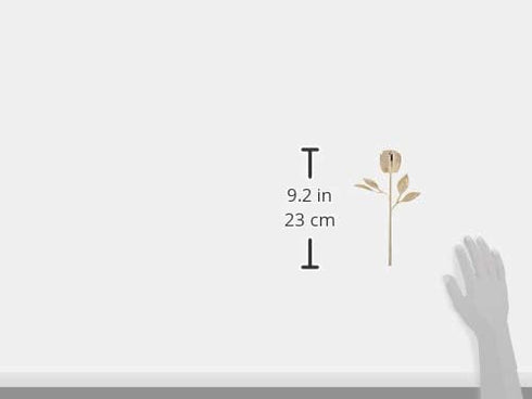 Rose Ring Holder with Long Stem, Gold...